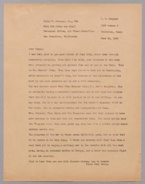 [Letter from I. H. Kempner to Wayne W. Johnson, Jr., June 20, 1945]