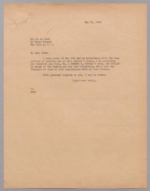 [Letter from I. H. Kempner to B. A. Judd, May 21, 1945]