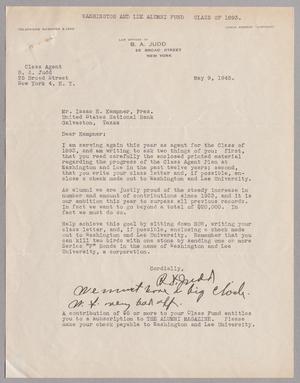[Letter from B. A. Judd to I. H. Kempner, May 9, 1945]