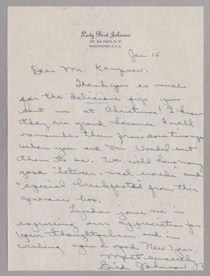 [Letter from Lady Bird Johnson to I. H. Kempner, January 15, 1945]