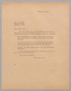 [Letter from Isaac H. Kempner to Chauncey D. Leake, February 6, 1941]