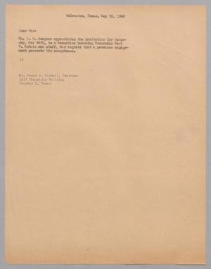 [Letter from I. H. Kempner to Frank A. Liddell, May 23, 1945]