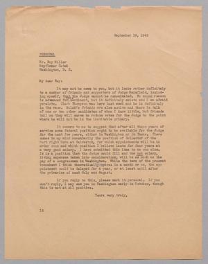 [Letter from I. H. Kempner to Roy Miller, September 19, 1945]
