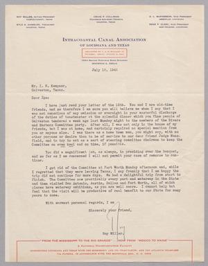 [Letter from Roy Miller to I. H. Kempner, July 18, 1945]
