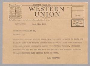 [Telegram from Isaac H. Kempner to Meinrath Brokerage Co., September 24, 1945]