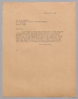 [Letter from Isaac H. Kempner to Thomas J. McGinnis, February 14, 1945]