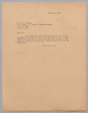 [Letter from Isaac H. Kempner to Thomas J. McGinnis, January 2, 1945]