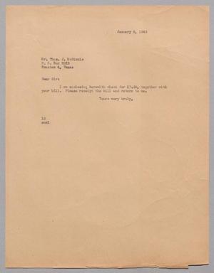 [Letter from Isaac H. Kempner to Thomas J. McGinnis, January 9, 1945]
