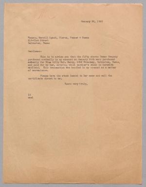 [Letter from I. H. Kempner to Messrs. Merrill Lynch, Pierce, Fenner, & Beane, January 26, 1945]