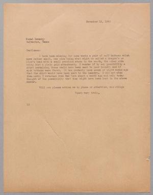 [Letter from I. H. Kempner to Model Laundry, November 13, 1945]