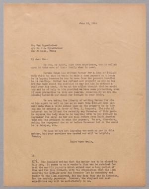 [Letter from I. H. Kempner to Dan Oppenheimer, June 26, 1945]
