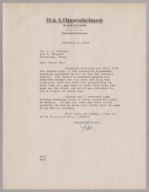 [Letter from Dan Oppenheimer to I. H. Kempner, February 9, 1945]