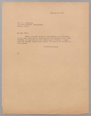 [Letter from I. H. Kempner to W. A. Philpott, January 15, 1945]