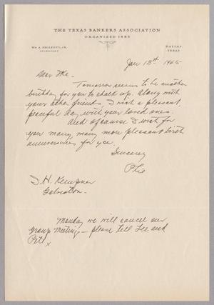 [Letter from W. A. Philpott to I. H. Kempner, January 13, 1945]