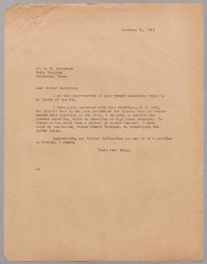 [Letter from I. H. Kempner to Dr. S. R. Snodgrass, December 11, 1945]