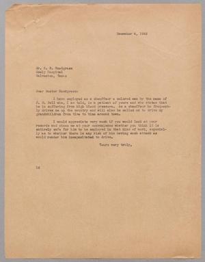 [Letter from I. H. Kempner to Dr. S. R. Snodgrass, December 4, 1945]