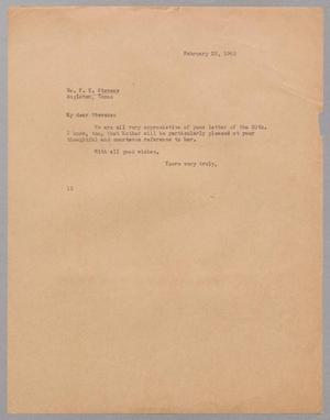 [Letter from Isaac H. Kempner to Frank K. Stevens, February 22, 1945]