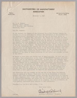 [Letter from Preston A. Weatherred to I. H. Kempner, November 9, 1945]