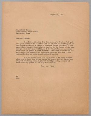 [Letter from Isaac H. Kempner to Robert C. Chuoke, August 14, 1948]