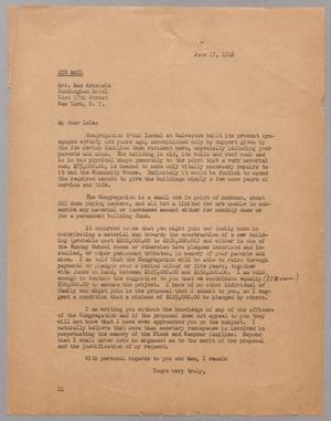 [Letter from I. H. Kempner to Lolla Arnstein, June 17, 1948]