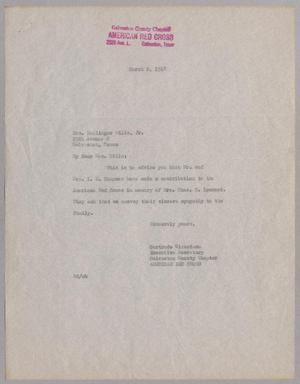 [Letter from Gertrude Girardeau to Mrs. Ballinger Mills, Jr., March 2, 1948]