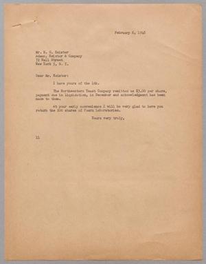 [Letter from Isaac Herbert Kempner to H. C. Keister, February 6, 1948]