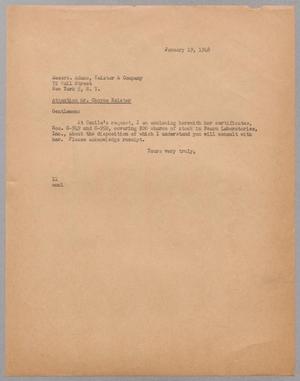 [Letter from I. H. Kempner to Choyce Keister and Adams, Keister & Company, Inc., January 19, 1948]