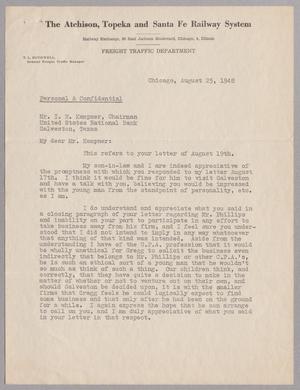 [Letter from T. L. Bothwell to I. H. Kempner, August 25, 1948]