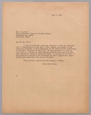 [Letter from Isaac H. Kempner to R. B. Ball, June 7, 1948]