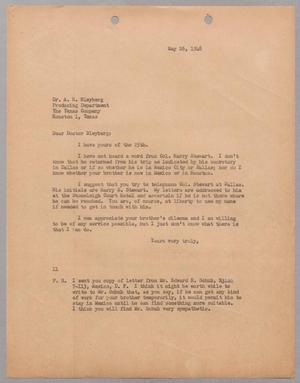 [Letter from I. H. Kempner to Dr. A. H. Bleyberg, May 26, 1948]