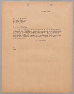 [Letter from I. H. Kempner to Dr. A. H. Bleyberg, May 12, 1948]