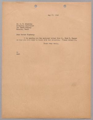 [Letter from I. H. Kempner to Dr. A. H. Bleyberg, May 17, 1948]