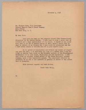 [Letter from I. H. Kempner to Richard Carr, December 4, 1948]
