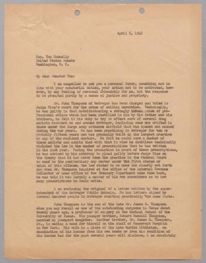 [Letter from I. H. Kempner to Tom Connally, April 8, 1948]
