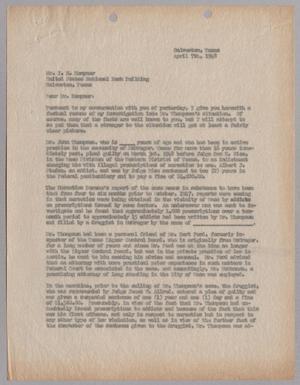[Letter from Louis J. Dibrell to I. H. Kempner, April 7, 1948]