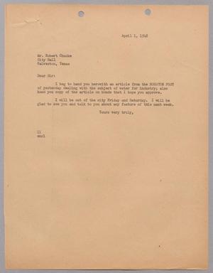 [Letter from I. H. Kempner to Robert Chuoke, April 1, 1948]