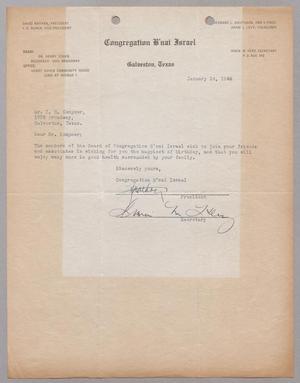 [Letter from David Nathan and Irwin M. Herz to I. H. Kempner, January 14, 1948]