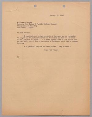 [Letter from I. H. Kempner to Howard Brooks, January 14, 1948]
