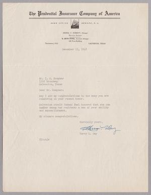 [Letter from Harry L. Day to I. H. Kempner, December 11, 1948]