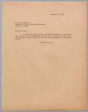 [Letter from I. H. Kempner to Jules Damiani, January 17, 1948]