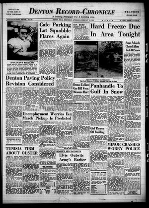 Denton Record-Chronicle (Denton, Tex.), Vol. 55, No. 162, Ed. 1 Wednesday, February 12, 1958