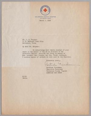 [Letter from Gertrude Girardeau to Isaac H. Kempner, March 2, 1948]