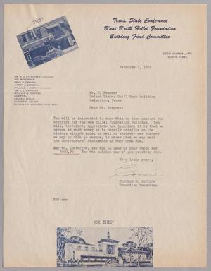 [Letter from Elconan H. Saulson to I. H. Kempner, February 7, 1948]