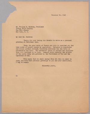 [Letter from I. H. Kempner to William N. Enstrom, December 20, 1948]