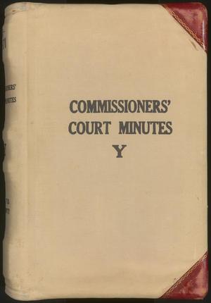 Primary view of object titled 'Travis County Clerk Records: Commissioners Court Minutes Y'.