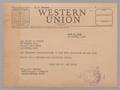 Letter: [Telegram from Dan and Jeane Kempner to Harris K. Weston, June 7, 194…
