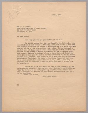 Primary view of object titled '[Letter from I. H. Kempner to Dave Ferdinand Weston, June 3, 1946]'.