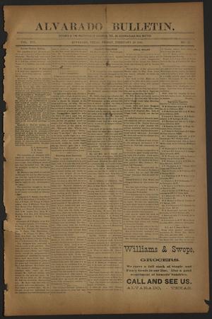 Alvarado Bulletin. (Alvarado, Tex.), Vol. 16, No. 33, Ed. 1 Friday, February 28, 1896