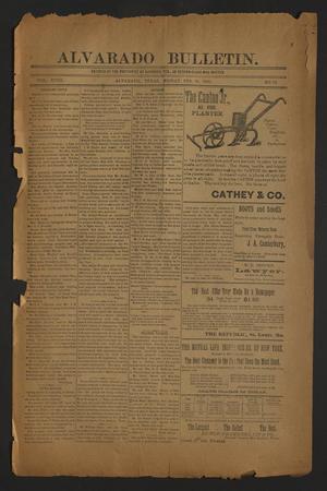 Primary view of object titled 'Alvarado Bulletin. (Alvarado, Tex.), Vol. 18, No. 34, Ed. 1 Friday, February 25, 1898'.