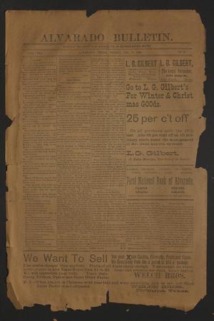 Primary view of object titled 'Alvarado Bulletin. (Alvarado, Tex.), Vol. 19, No. 25, Ed. 1 Friday, December 16, 1898'.